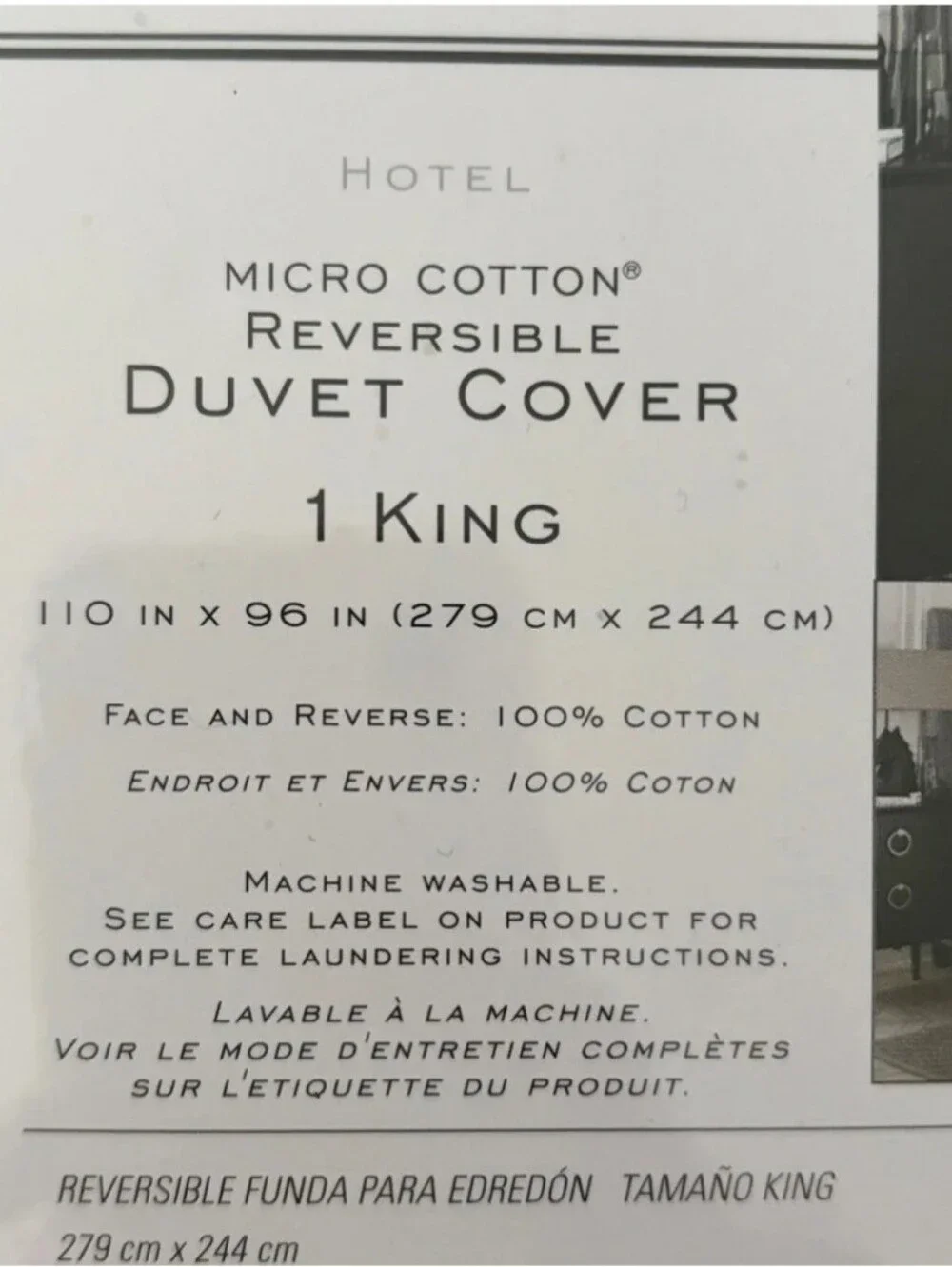 Rare Discontinued Wamsutta Hotel Micro Cotton Reversible Duvet Cover King Size